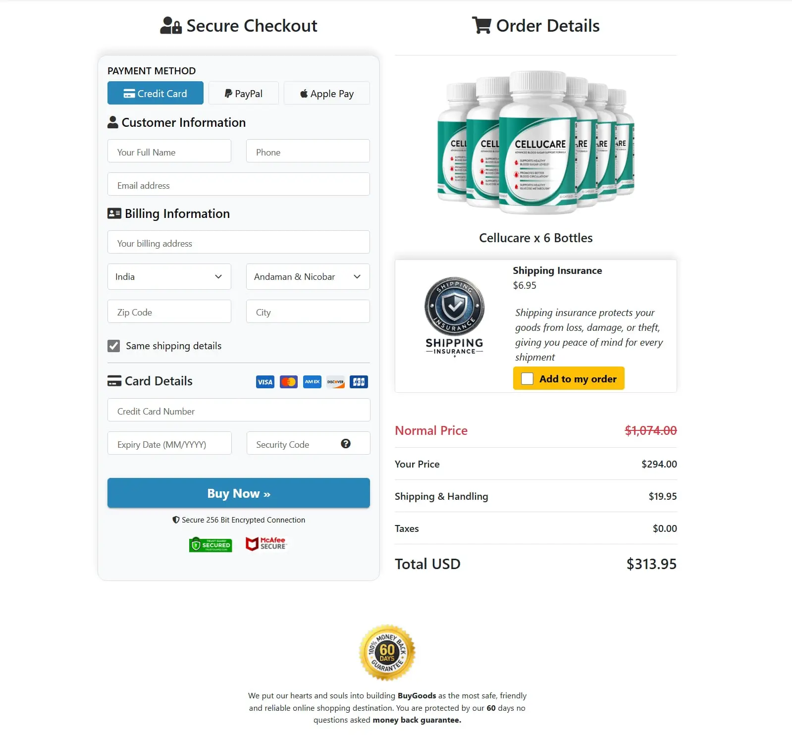 Checkout Page
